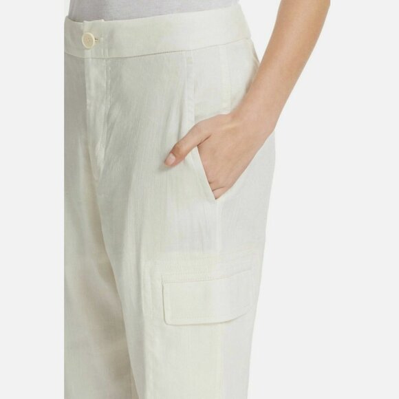 Vince Crop Linen Blend Cargo Pants Size M - Picture 3 of 10